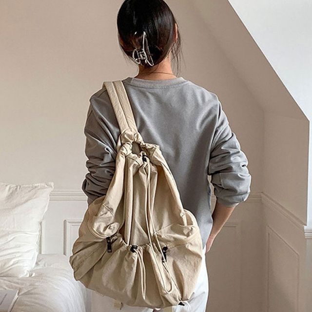 복조리 스트링 나일론 포켓 백팩 2color DK-1006722