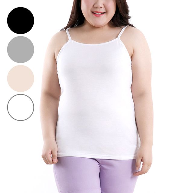 여성 빅사이즈 레이어드 나시 민소매 스판 데일리 이너웨어