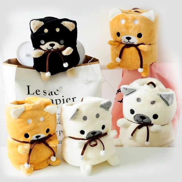 휴대용 시바견 무릎담요 사무실 및 홈 오피스용 다용도 담요