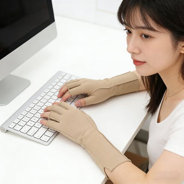손가락 관절 압박 장갑 남성 여성 손목 보호대 손가락 반장갑