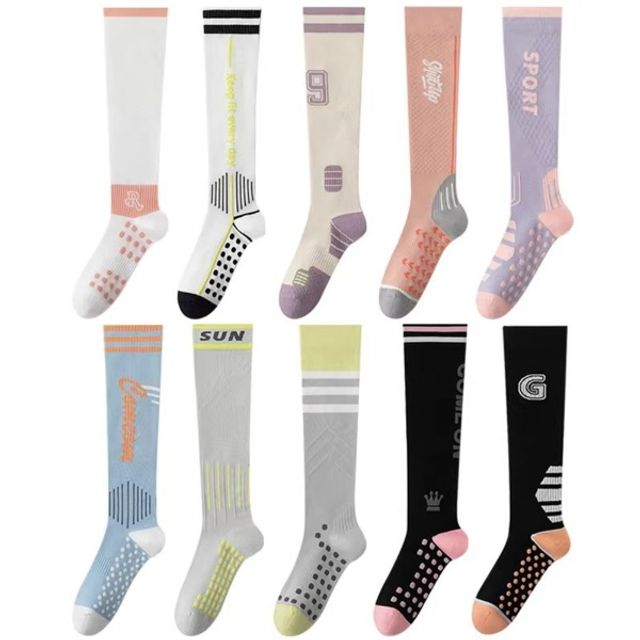컬러 롱 스포츠 삭스 헬스 필라테스 여성 양말