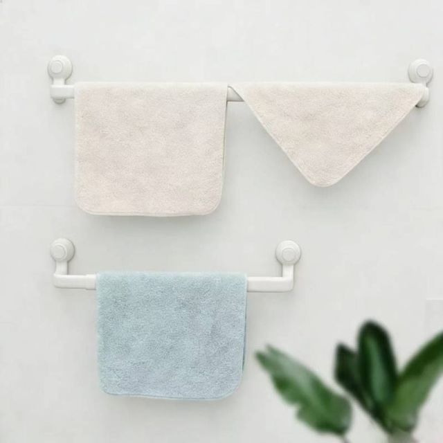 흡착식 벽걸이 타올 행거 욕실 정리함