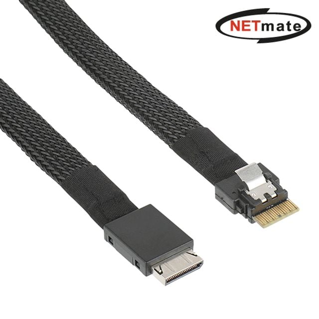 Slim SAS(SFF-8654)/Oculink(SFF-8611)케이블0.5m