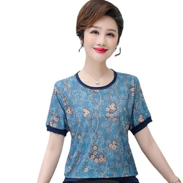중년 여성용 편안한 티 블라우스 아줌마 옷