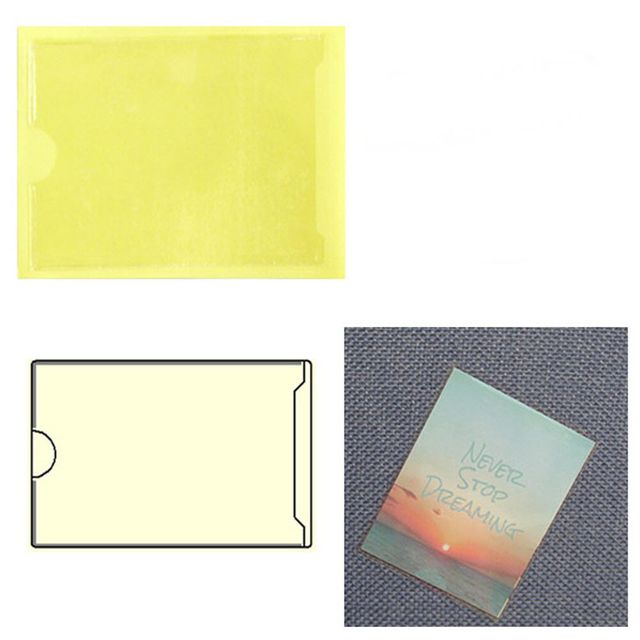 주머니형 포켓 비닐라벨 라벨테이프 3x4사진용