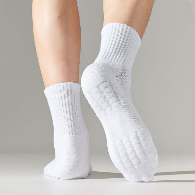 바닥 두꺼운 쿠션 메쉬 러닝 스포츠 중목양말 LM-1004019