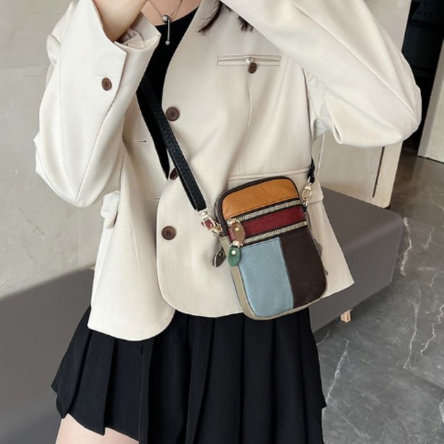 메신저 소가죽 미니 크로스백 4color 랜덤배송 SL-1005178