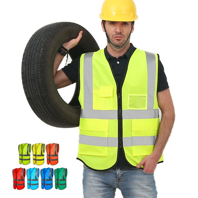 키밍 형광 반사 안전조끼 작업 조끼 반사복 안전복