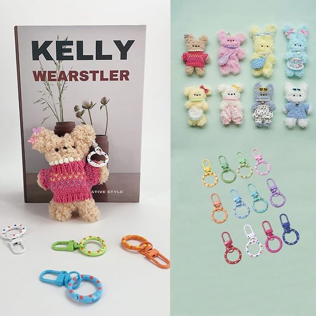 diy 인형 키링 세트 재료 만들기 뽀글이 가방고리