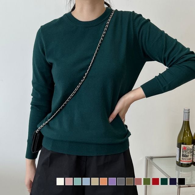 비올렛 라운드 리얼 캐시미어 니트 SD-220820