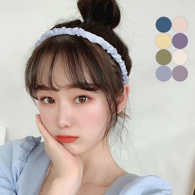 다양한 색상 주름 헤어 얇은 머리띠 URD-216