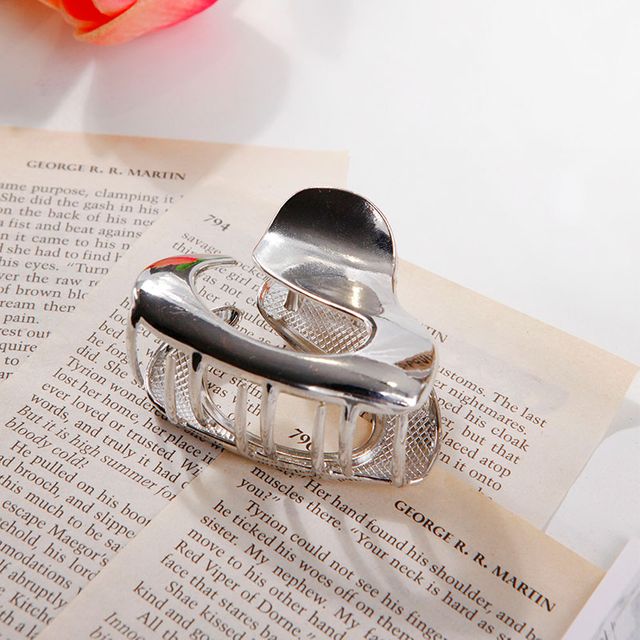 미니 작은 원형 메탈 반묶음 헤어핀 집게핀 실버