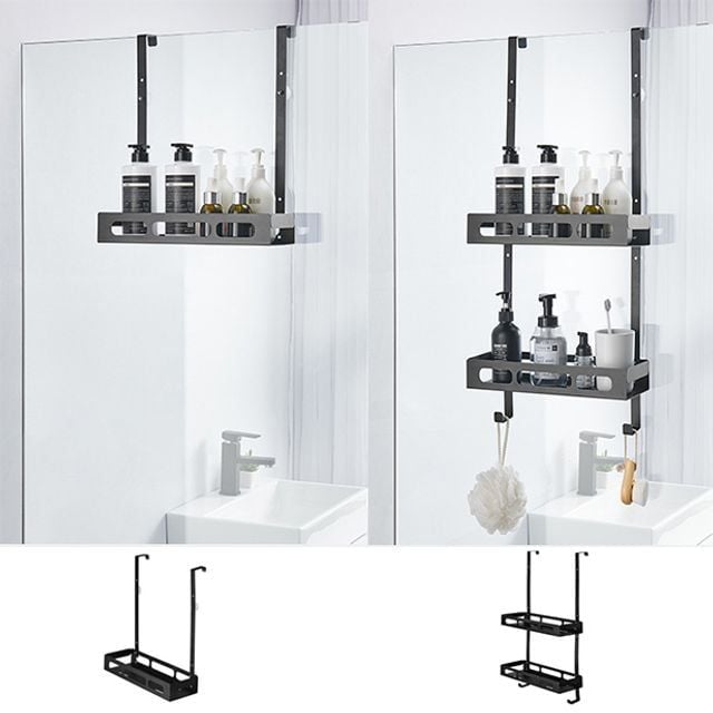 키밍 욕실 벽걸이 수납선반 1단 2단 공간 절약형 행거