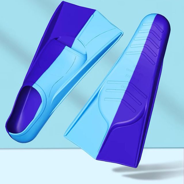 훈련용 오리발 숏핀 수영 스노쿨 실리콘 아쿠아슈즈XL