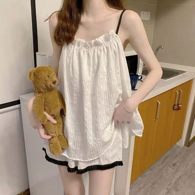 프릴 나시 투피스 파자마 OSM-1007053