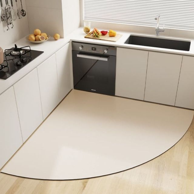 규조토 미끄럼방지 코너 발매트 주방용 100x100cm