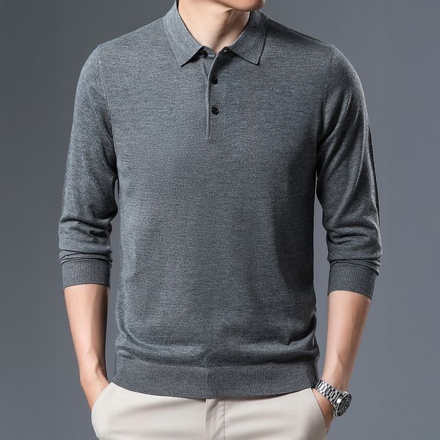 남성 니트 겨울 카라단추티 울니트 세미캐주얼 스웨터 3컬러