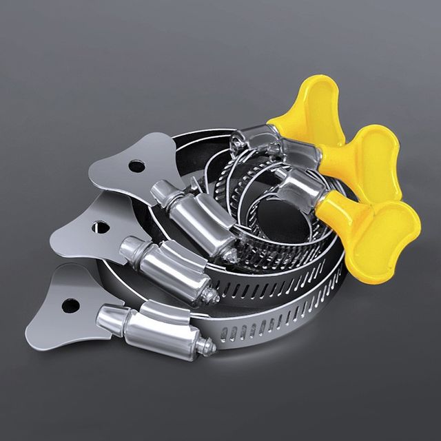 스텐 호스 조임 밴드 클램프 반도 나비 일반 수도용