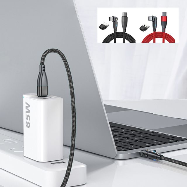 키밍 60W CtoC ㄱ자 충전 케이블 핸드폰 2m