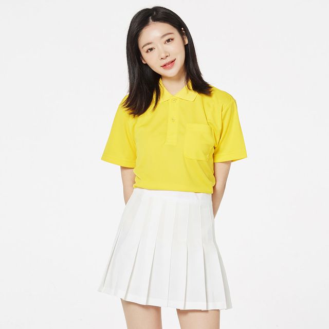 반팔카라티 빅사이즈티셔츠 여자카라티 단체티 커플티