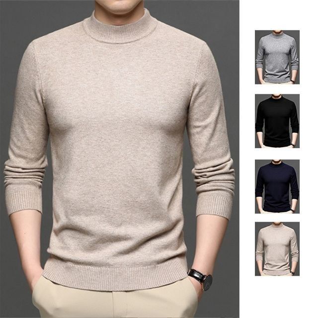 키밍 남자 반폴라 니트 스웨터 따뜻한 겨울 반목티