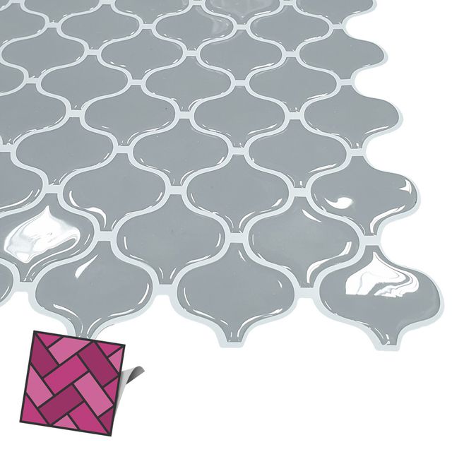 월타일스티커 509 회색 다마스크 DIY 스티커타일