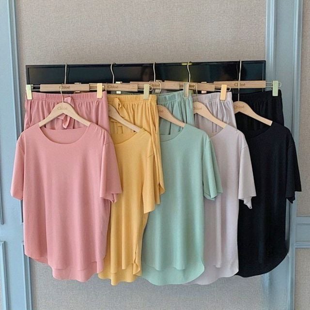 여름 단색 상하의 홈웨어 세트 DS-5041