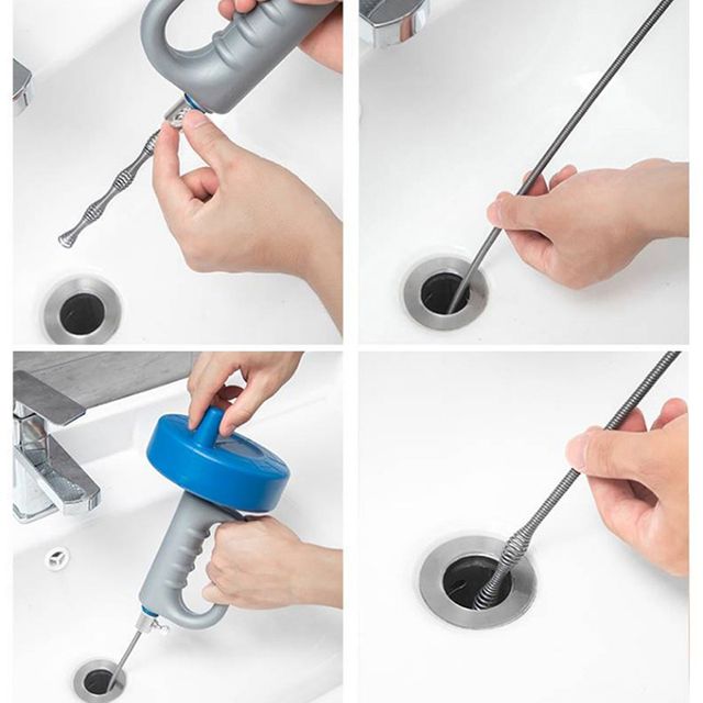 하수구 스프링 청소기 배구 똟는 막힘 화장실 15m