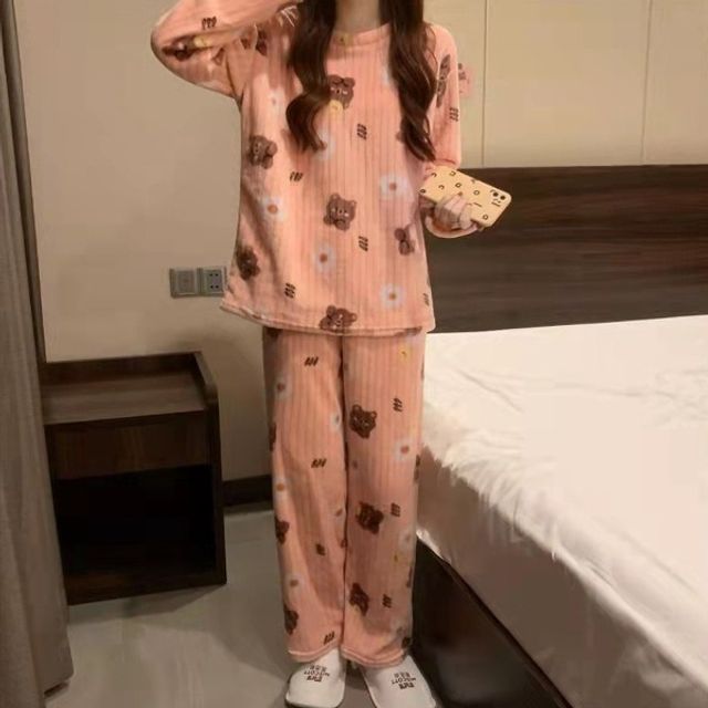 곰돌이 골지 극세사 상하의세트 OSM-1006809