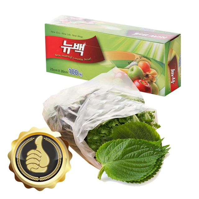 뉴백 100매 일회용 위생백 비닐백 봉지 25x35 중형