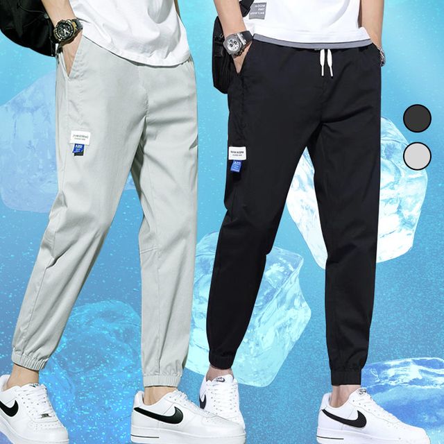 여름 쿨링 조거팬츠 허리밴딩 남자 트레이닝 짐웨어