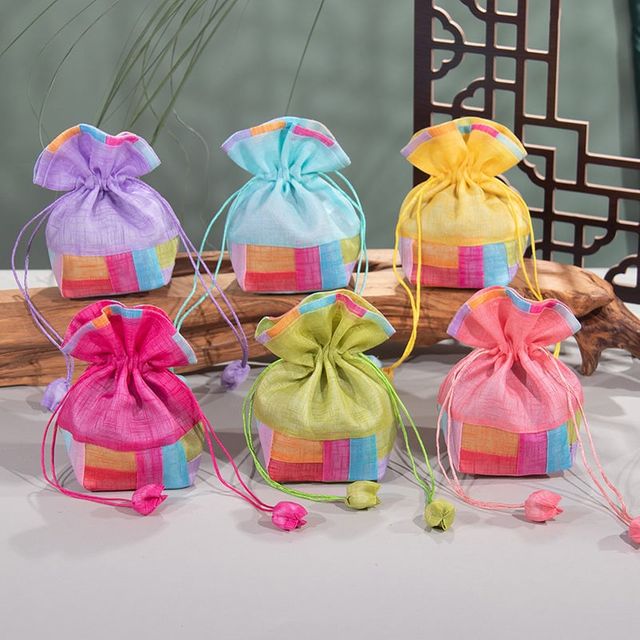 키밍 전통 조각보 미니 주머니 복주머니 외국인 선물