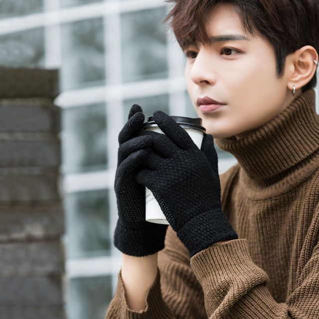 남녀공용 터치 논슬립 신축성 장갑 URK-1004714