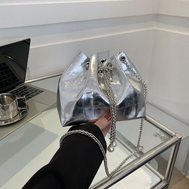 메탈릭 체인 미니 복조리백 DK-0063