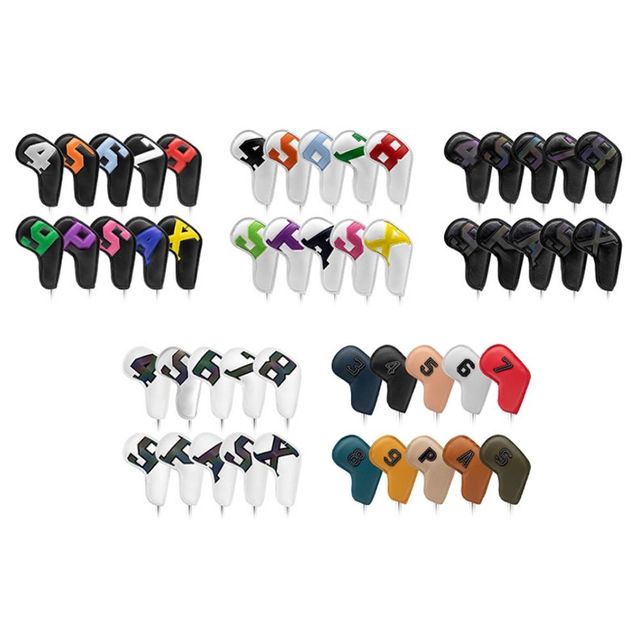 골프 아이언 헤드 보호 커버 세트 10종 골프채 보호용