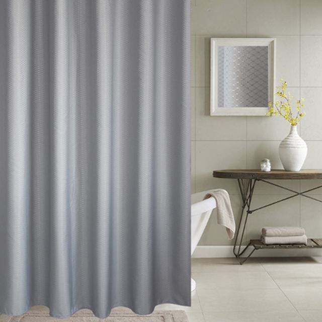 키밍 방수 자카드 샤워 커텐 칸막이 화장실 욕실