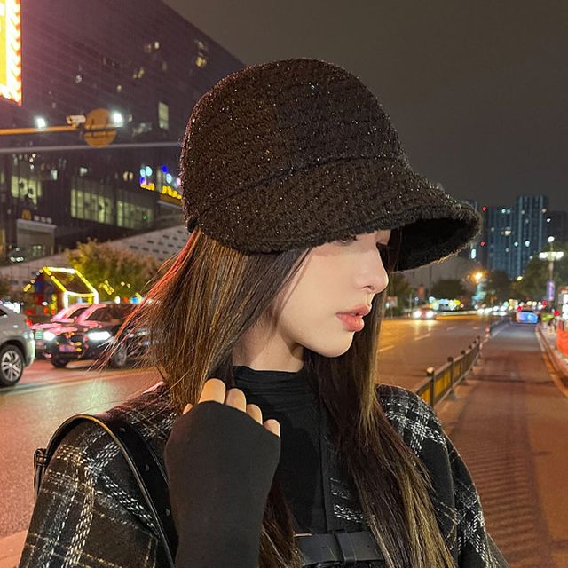 양털기모 스팽글 버킷햇 ELM-085