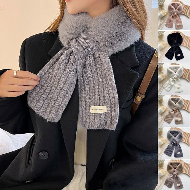 눈꽃 인조퍼 쁘띠 머플러 ELS-060