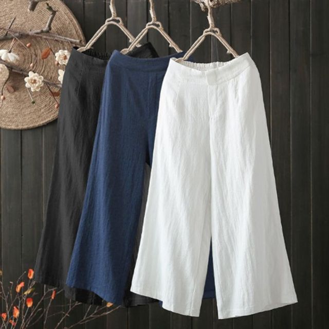 린넨 와이드 부츠컷팬츠 OSM-1007004