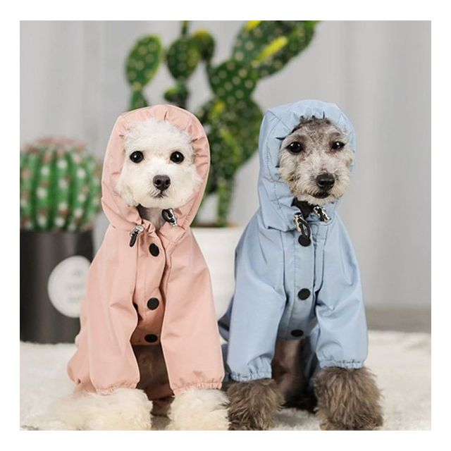 키밍 강아지 우비 비옷 판초 레인코트 반사 방수