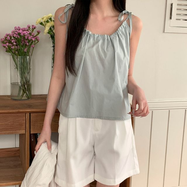 페미닌 무드 바캉스 나시 블라우스 JSC-s0143