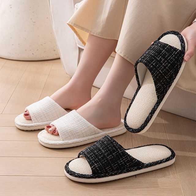 트위드 쿠션 거실 실내화 슬리퍼 5color LM-1005390