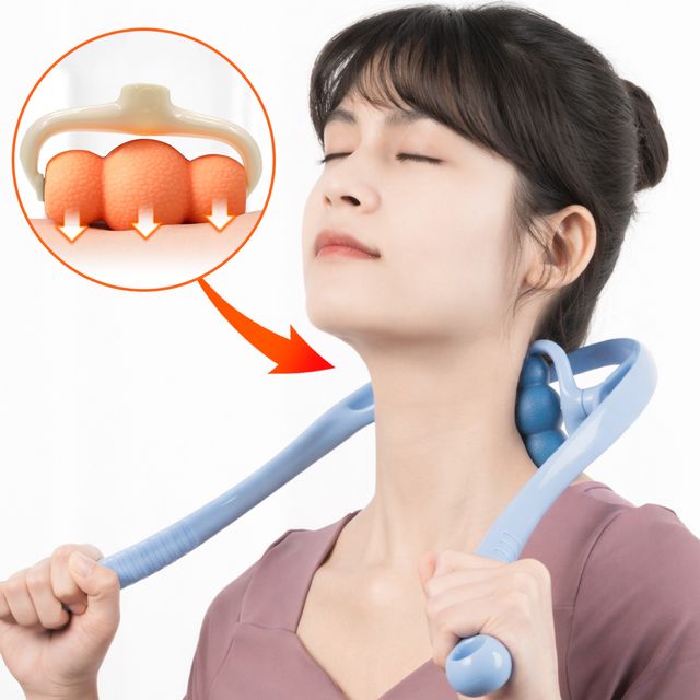목안마기 종아리 바디 마사지기 지압볼 셀프 롤링안마기