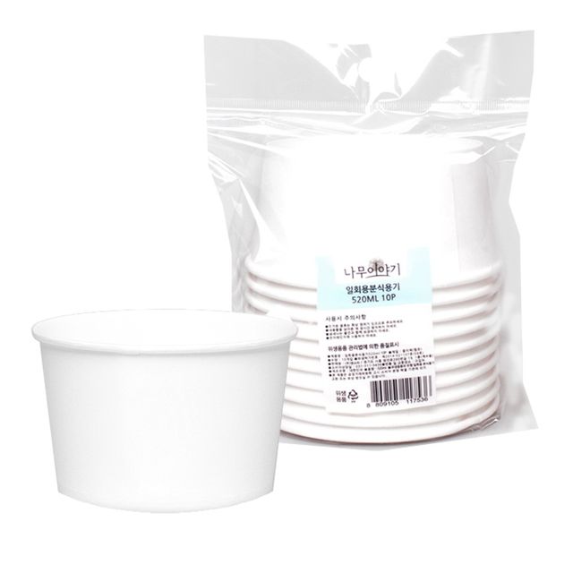 나무이야기 일회용 종이 분식용기 520ml 10P 육개장
