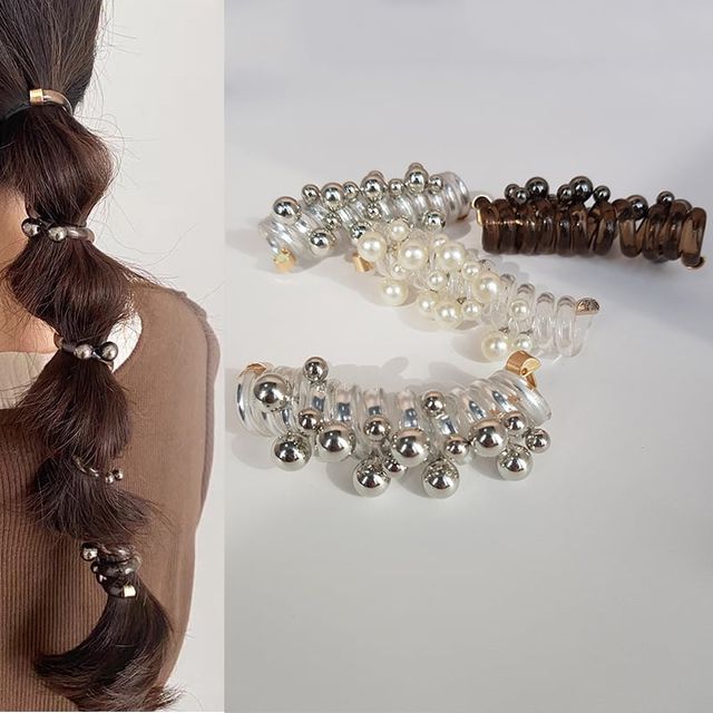 키밍 돌돌이 스프링 머리끈3p 헤어끈 전화선 와이어끈