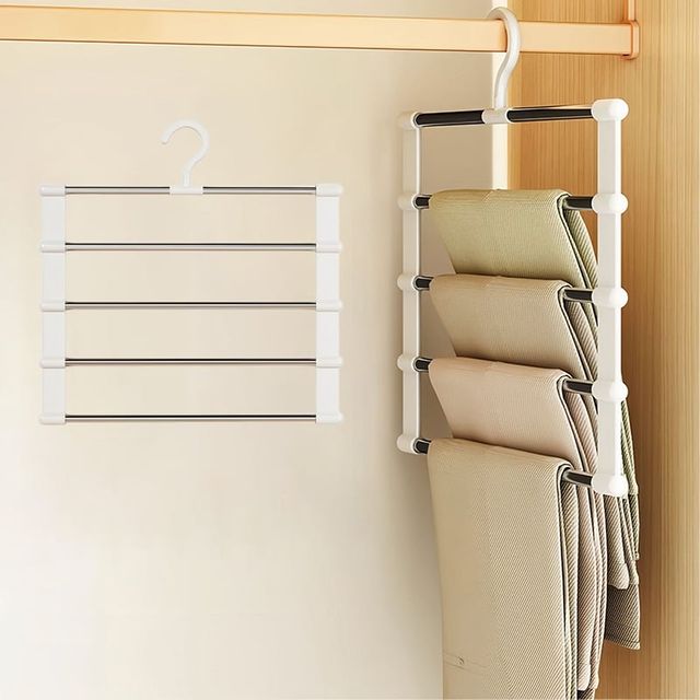 바지정리 옷걸이 행거 의류정리 접이식 바지걸이 5단