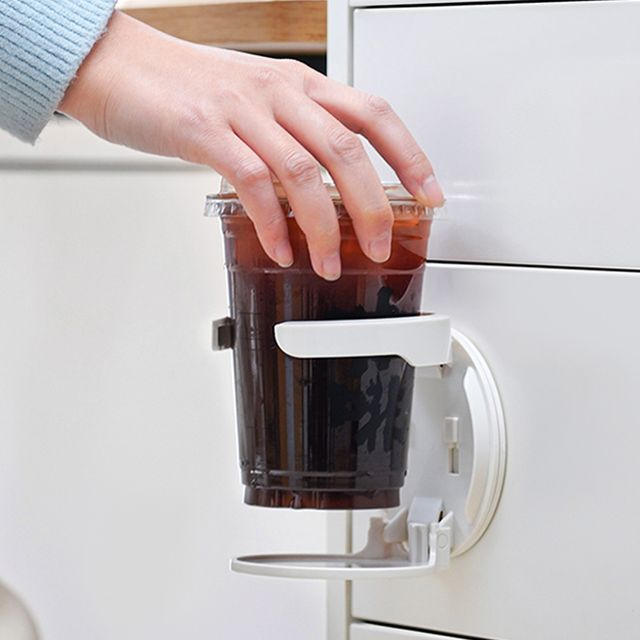 장만A812 접이식 벽부착 컵홀더 컵받침대 컵걸이대 스티커