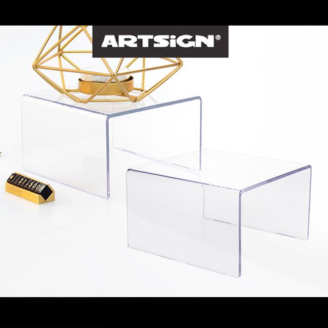 ㄷ자받침 아크릴 상품진열대 상품진열대 2개 상