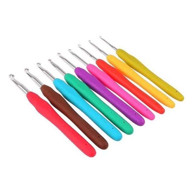 키밍 실리콘 뜨개질 실 모사용 컬러 코바늘 세트