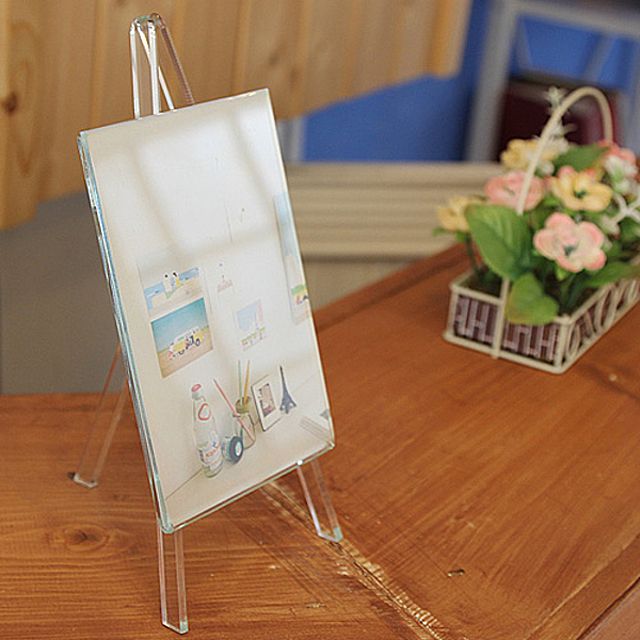 ( 세로형 이젤액자 4x6 ) 아크릴액자 탁상액자 상패 책상액자 사진꽂이 미니액자 예쁜액자 이쁜액자 크리스탈 가족사진